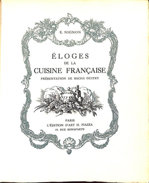 "Eloges de la Cuisine Francaise" NIGNON, E. (SOLD)