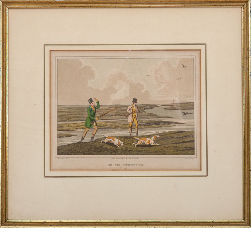 "Snipe Shooting" 1820 by Henry Alken (1785-1851)