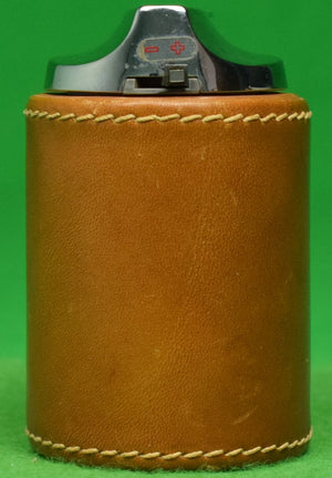 Mark Cross Italy Saddle Leather-Lined Ronson Lighter