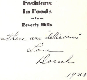 "Fashions in Foods: In Beverly Hills" 1931