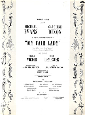 "My Fair Lady Theatre Programme" 1962