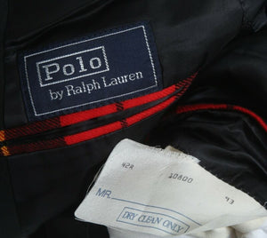 Polo By Ralph Lauren Wallace Red Tartan Shawl Collar Dinner Jacket Sz 42R