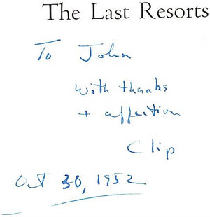 "The Last Resorts" 1952 AMORY, Cleveland (INSCRIBED)