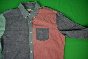 Brooks Brothers Patch Chambray Red Fleece BD Fun Shirt
