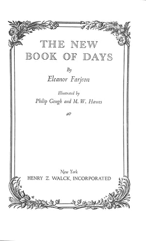 "The New Book Of Days" 1961 FARJEON, Eleanor