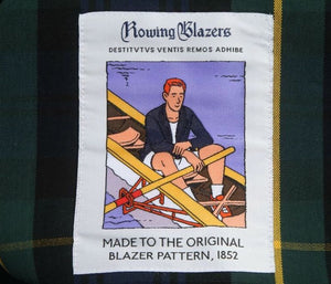 "Rowing Blazers Dress Gordon Tartan Cotton Twill Blazer" Sz 40R