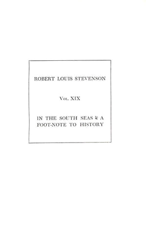 "Letters And Miscellanies Of Robert Louis Stevenson" 1902 STEVENSON, Robert Louis