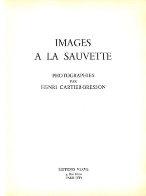 "Images a la Sauvette" 1952 Carter-Bresson, Henri [photographies]
