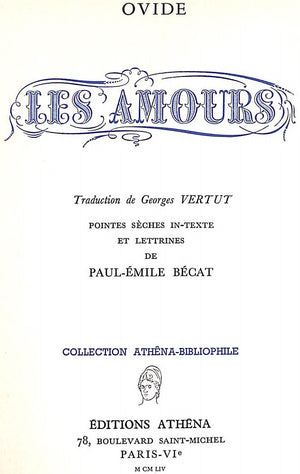 "Les Amours" 1955 BERTUT, Georges [traduction de]