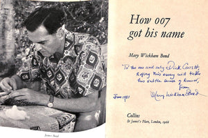 "How 007 Got His Name" 1966 BOND, Mary Wickham (INSCRIBED To Dick Cavett)