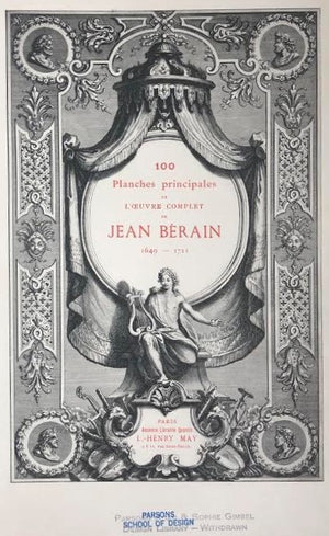 "Complete Works Of Jean Berain 1649-1711" 1890
