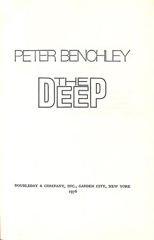 "The Deep" 1976 BENCHLEY, Peter