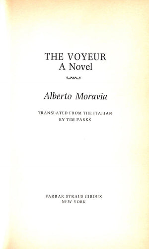 "The Voyeur" 1987 MORAVIA, Alberto