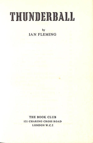 "Thunderball" 1961 Fleming, Ian
