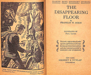 "The Hardy Boys The Disappearing Floor" 1945 DIXON, Franklin W.