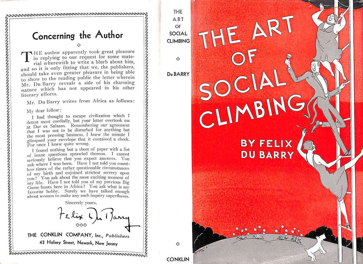 "The Art Of Social Climbing" 1933 DU BARRY, Felix