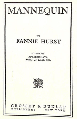 "Mannequin" 1926 Hurst, Fannie