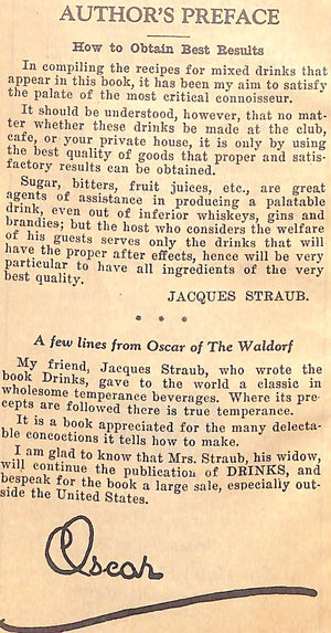 "Drinks" STRAUB, Jacques