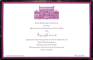 "Museum Of The City Of New York: 'The Winter Ball' Tiffany & Co Invitation Cards"