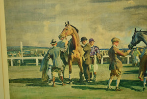 Sir Alfred Munnings After The Race c1951 Colour Lithography Printed by Frost & Reed London