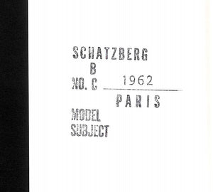 "Paris" 1962 SHATZBERG, Jerry