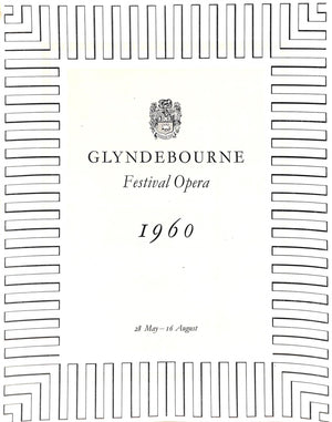 "Glyndebourne Festival Opera: 1960 May-Aug" 1960