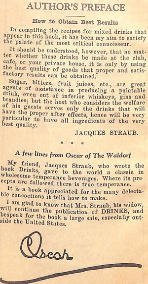 "Drinks" 1914 STRAUB, Jacques