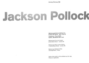 Jackson Pollock : [Exhibition], Marlborough-Gerson Gallery Inc., New York, January-February 1964 (SOLD)
