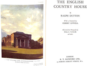 "The English Country House" 1935 DUTTON, Ralph
