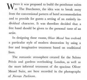 "The Oliver Messel Suite: Also The Salons Prives"