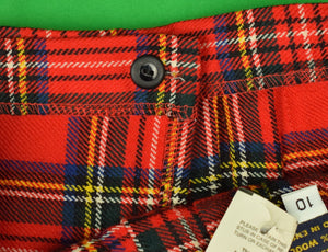 Brooks Brothers Royal Stewart Tartan Wool Pleated Kilt Skirt Sz: 10 (Deadstock w/ BB Price Tag!)