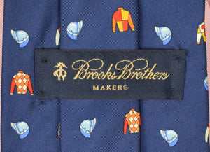 Brooks Brothers Jockey Cap Navy Silk Tie (New w/ Tag in Box!)