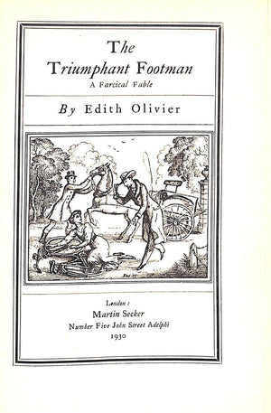 "The Triumphant Footman: A Farcical Fable" 1930 OLIVIER, Edith
