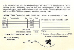 "Paul Brown Christmas Card w/ Envelope"