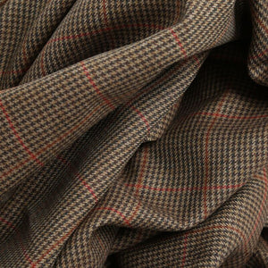 "Hardy Minnis Huddersfield Worsted Brown Alsport Houndstooth Fabric" (NWT)