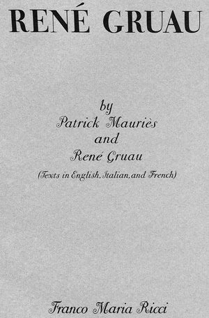 "Rene Gruau" 1984 MAURIES, Patrick