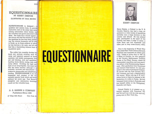 "Equestionnaire 1000 Questions and Answers for Horsemen" 1947 DISSTON, Harry