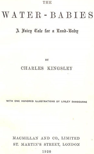 "The Water-Babies" 1920 KINGSLEY, Charles