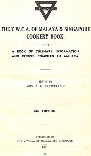 "Cookery Book Of Malaya" 1951
