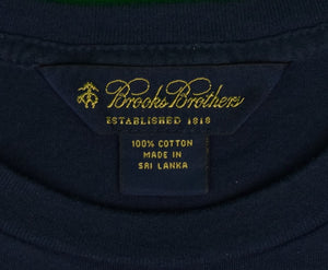 "Brooks Brothers Navy Cotton T-Shirt w/ BB Logo Sz: M"