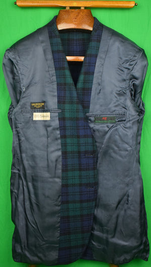 Abercrombie & Fitch 100% Cashmere Black Watch Tartan Sport Jacket Sz: 42R