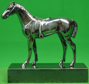 "Pair Of Silver Horse Bookends" (SOLD)