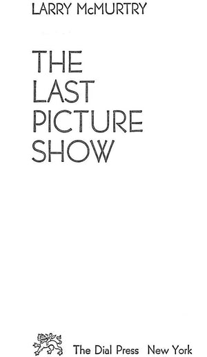 "The Last Picture Show" 1966 MCMURTRY, Larry