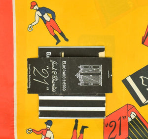 "Jack & Charlie's "21" Club c1940s Matchbook w/ Card Insert" (DEADSTOCK)