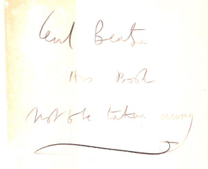 "It Gives Me Great Pleasure" 1955 BEATON, Cecil (His Personal Copy! 'Not To Be Taken Away')