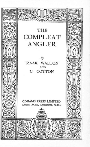 "The Compleat Angler" 1930 WALTON, Isaak and COTTON, C.