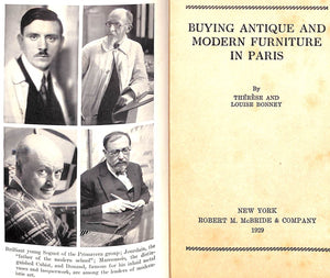 "Buying Antique And Modern Furniture In Paris" 1929 BONNEY, Therese and Louise