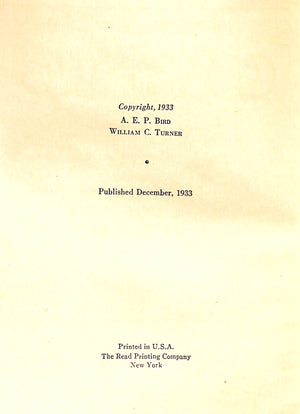 "Cocktails: Their Kicks And Side-Kicks" 1933 BIRD, A. E. P. & TURNER, William C. (SOLD)