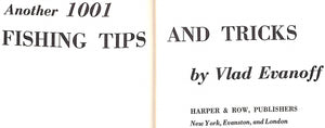 "Another 1001 Fishing Tips and Tricks" 1970 EVANOFF, Vlad