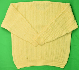 "J. Press Shaggy Dog Yellow Cable Crewneck Sweater" Sz: 42 (SOLD)
